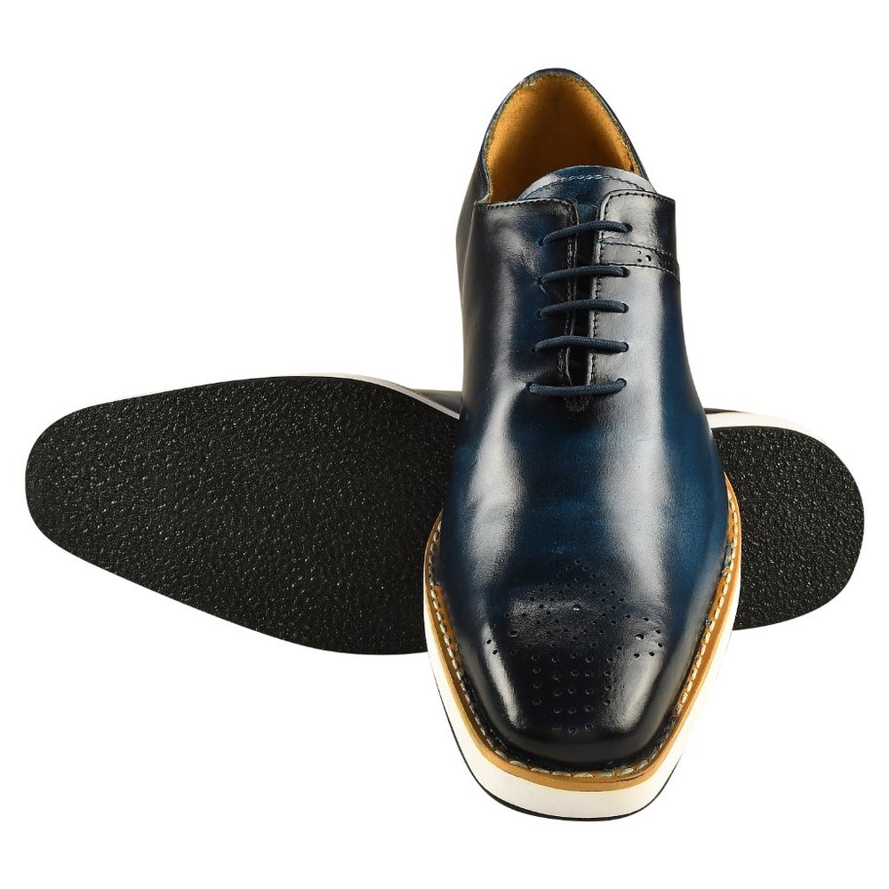 LIBERTYZENO Navy WINKLER EVA Leather Oxford Style Dress Shoes - Picture 2 of 7